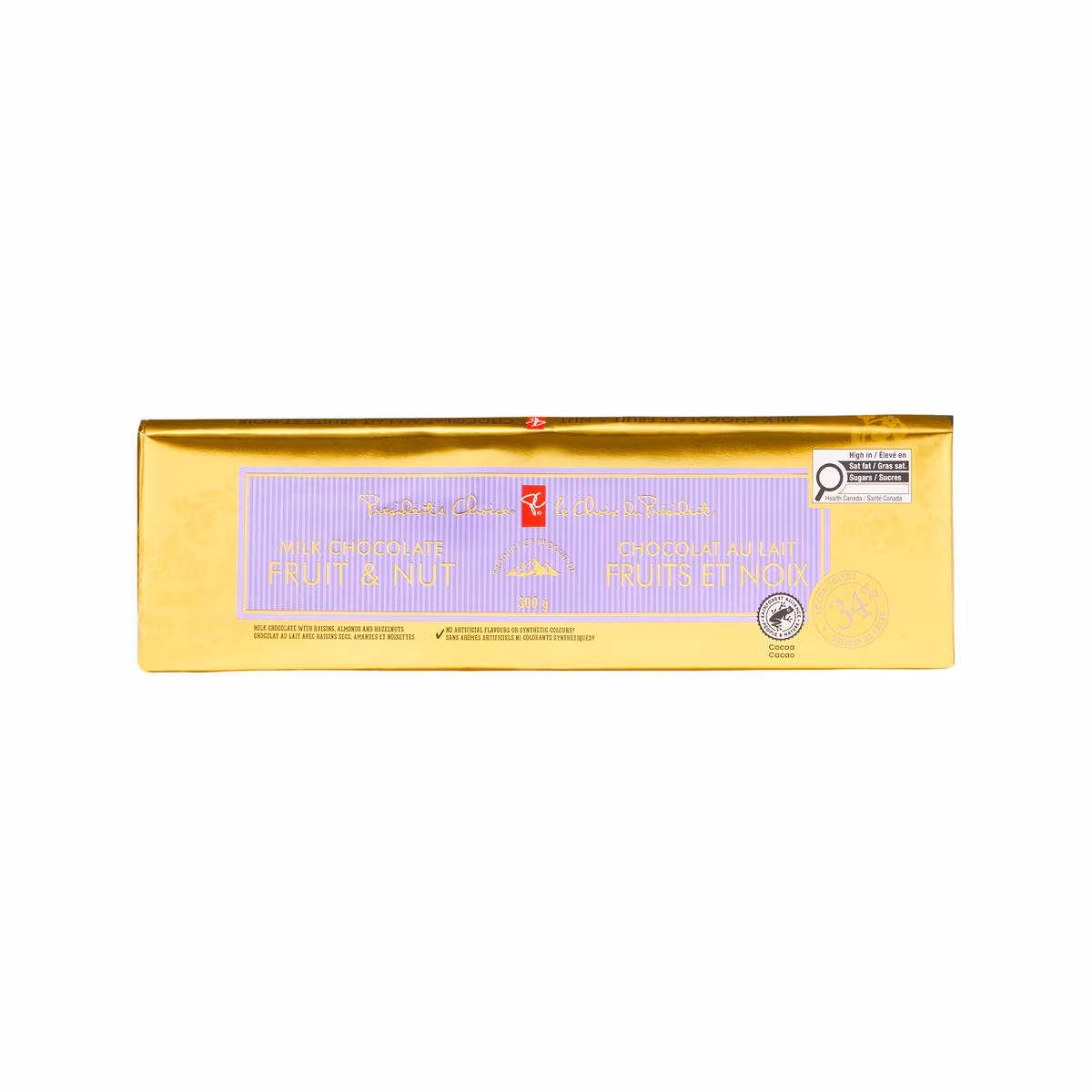 Tablette de chocolat au lait fruits et noix