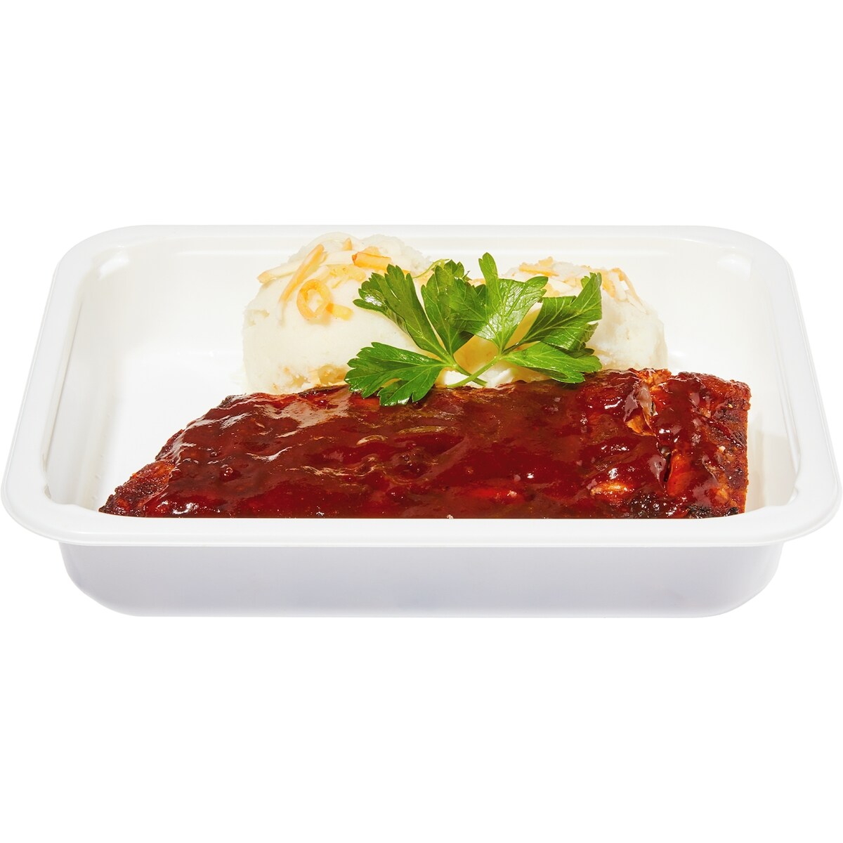Demi-page de côtes avec avec purée de pommes de terre