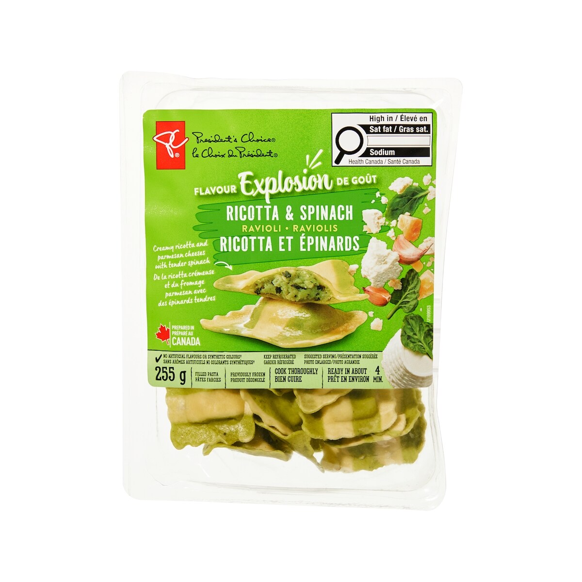 Ravioli ricotta et épinards