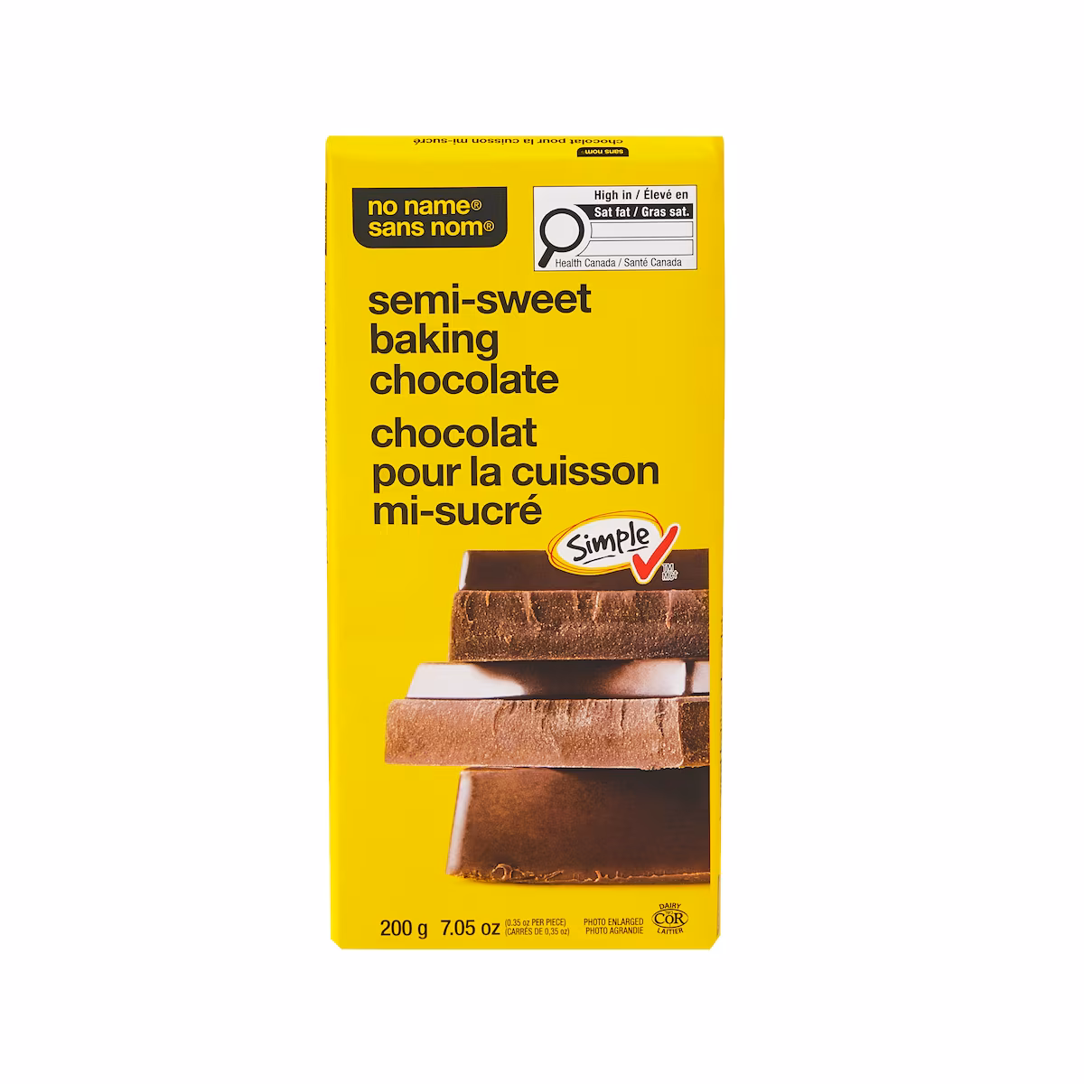 Chocolat pour la cuisson mi-sucré