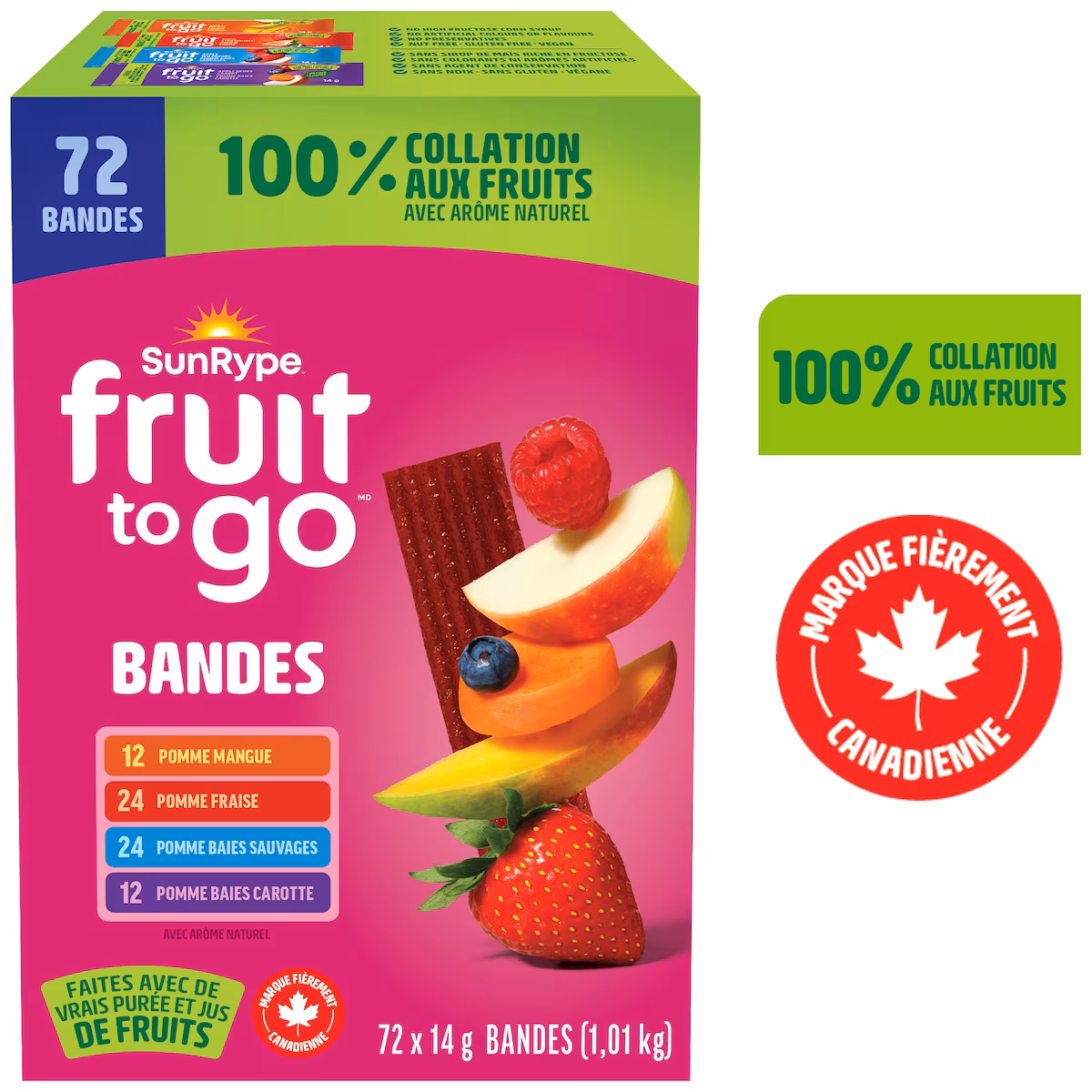 Fruit To Go en bandes paquet varié