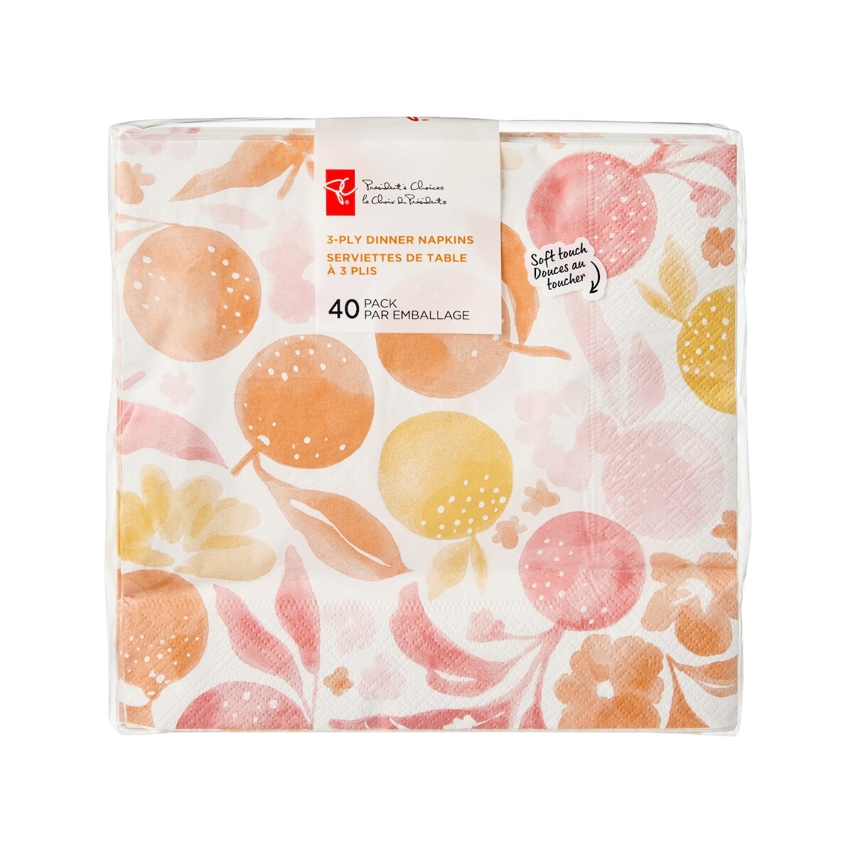 Lot de 40 serviettes de table à 3plisagrumes