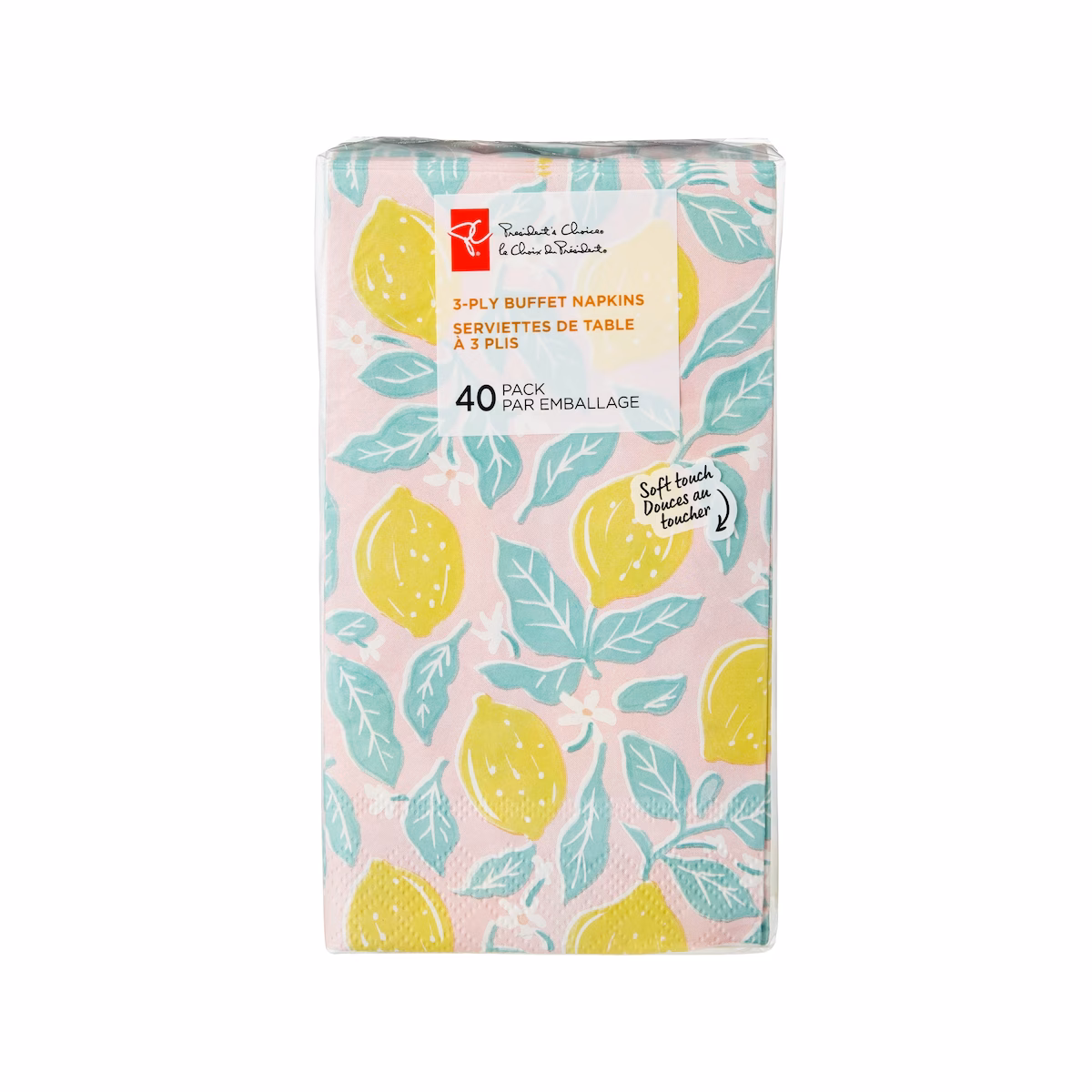 Lot de 40 serviettes de table à 3plis  citrons
