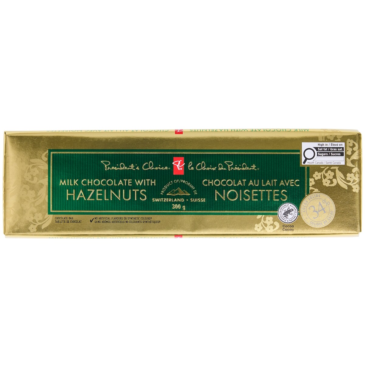 Tablette de chocolat au lait avec noisettes