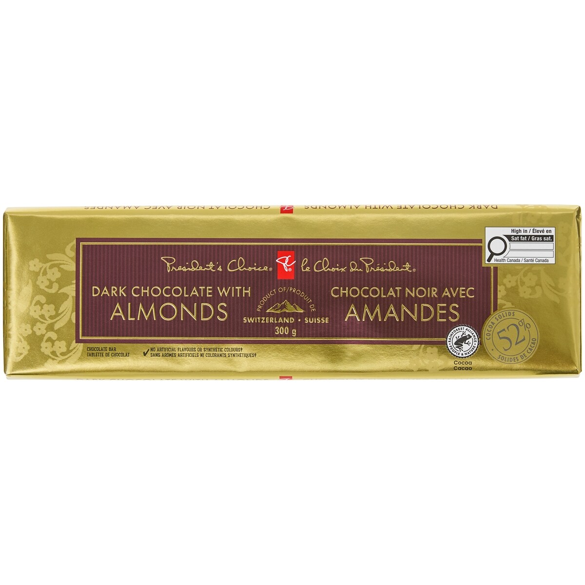 Tablette de chocolat noir avec amandes