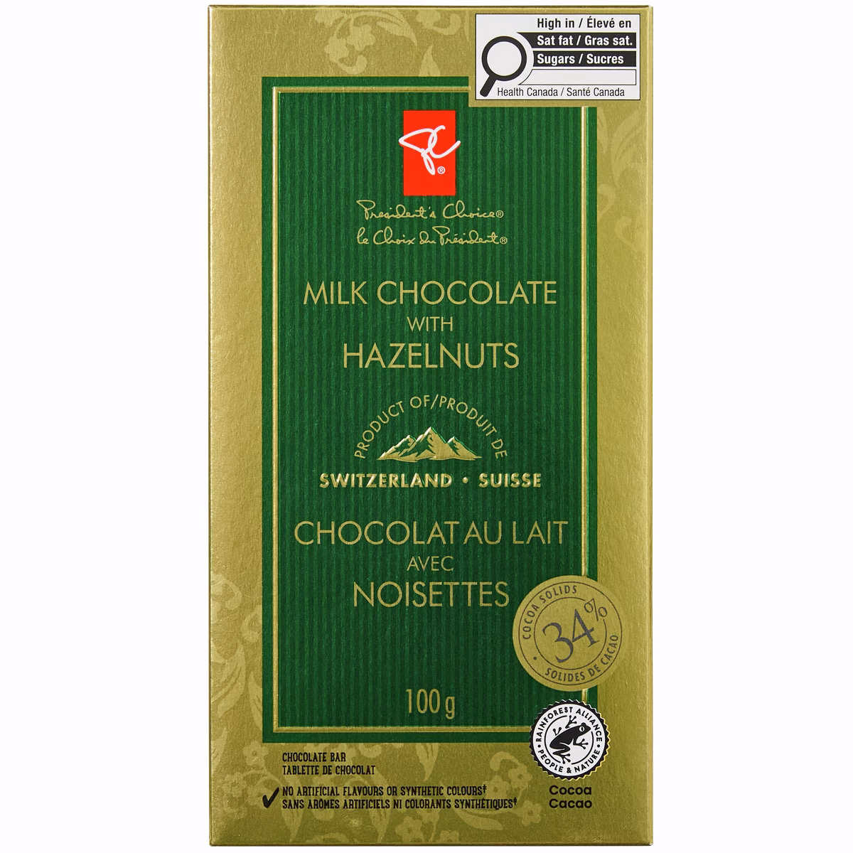 Tablette de chocolat au lait avec noisettes