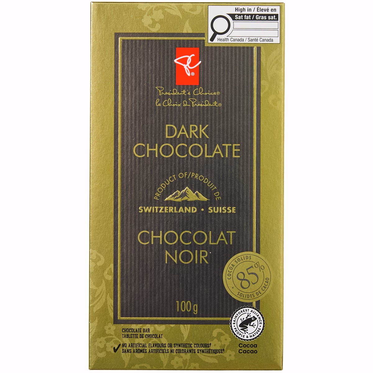 Tablette de chocolat noir