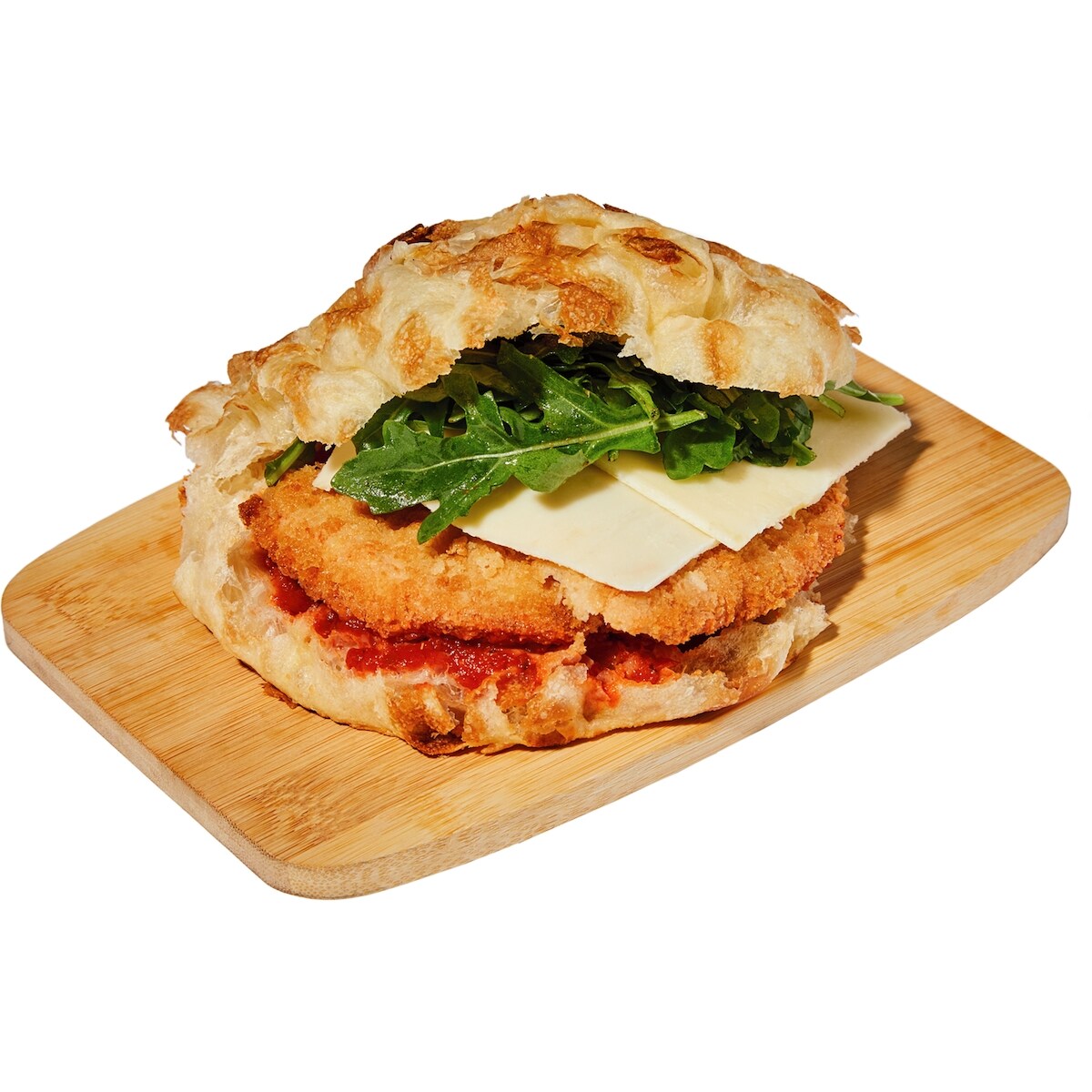 Sandwich aux escalopes de poulet sur pain italien