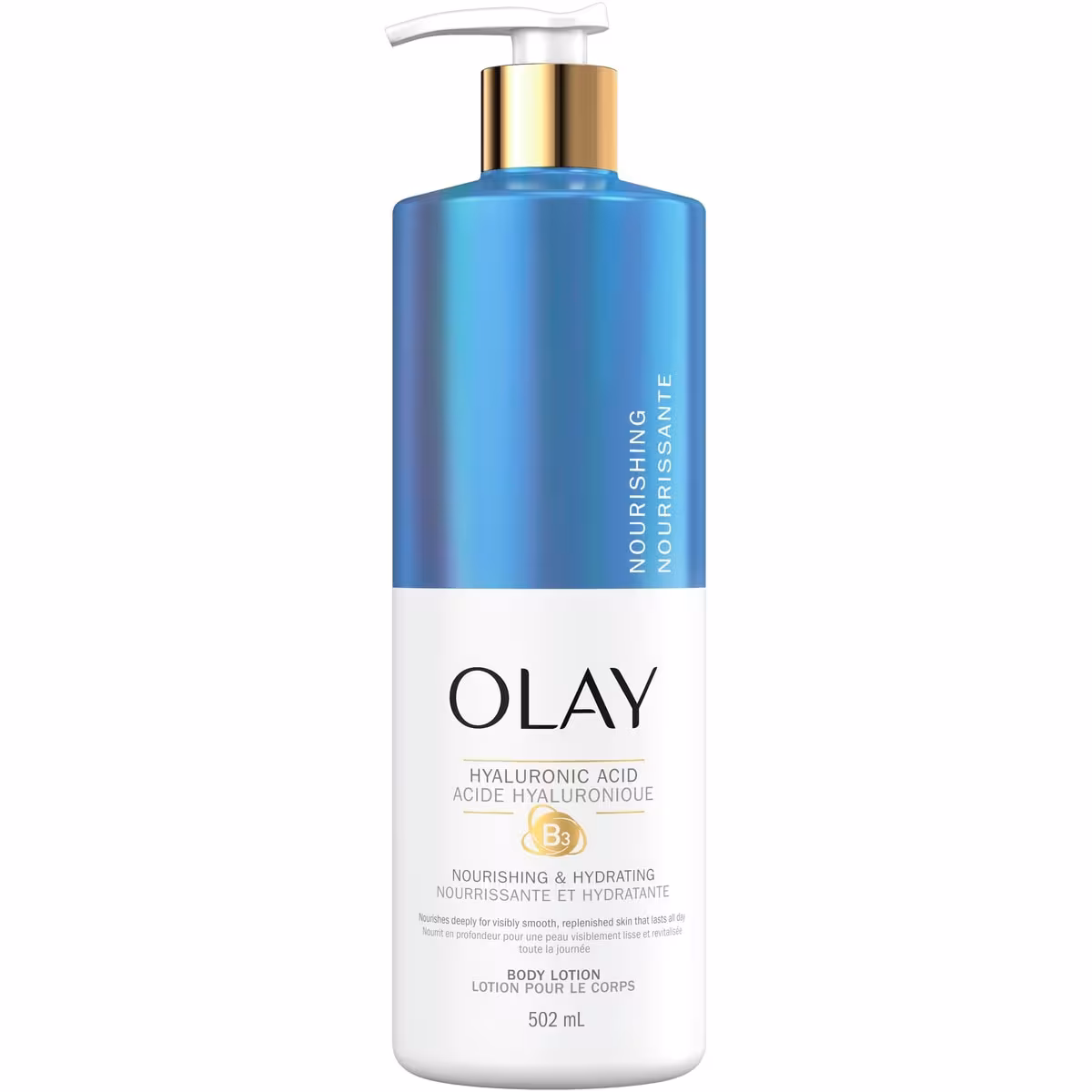 Lotion pour le corps nourrissante et hydratante avec acide hyaluronique, pompe