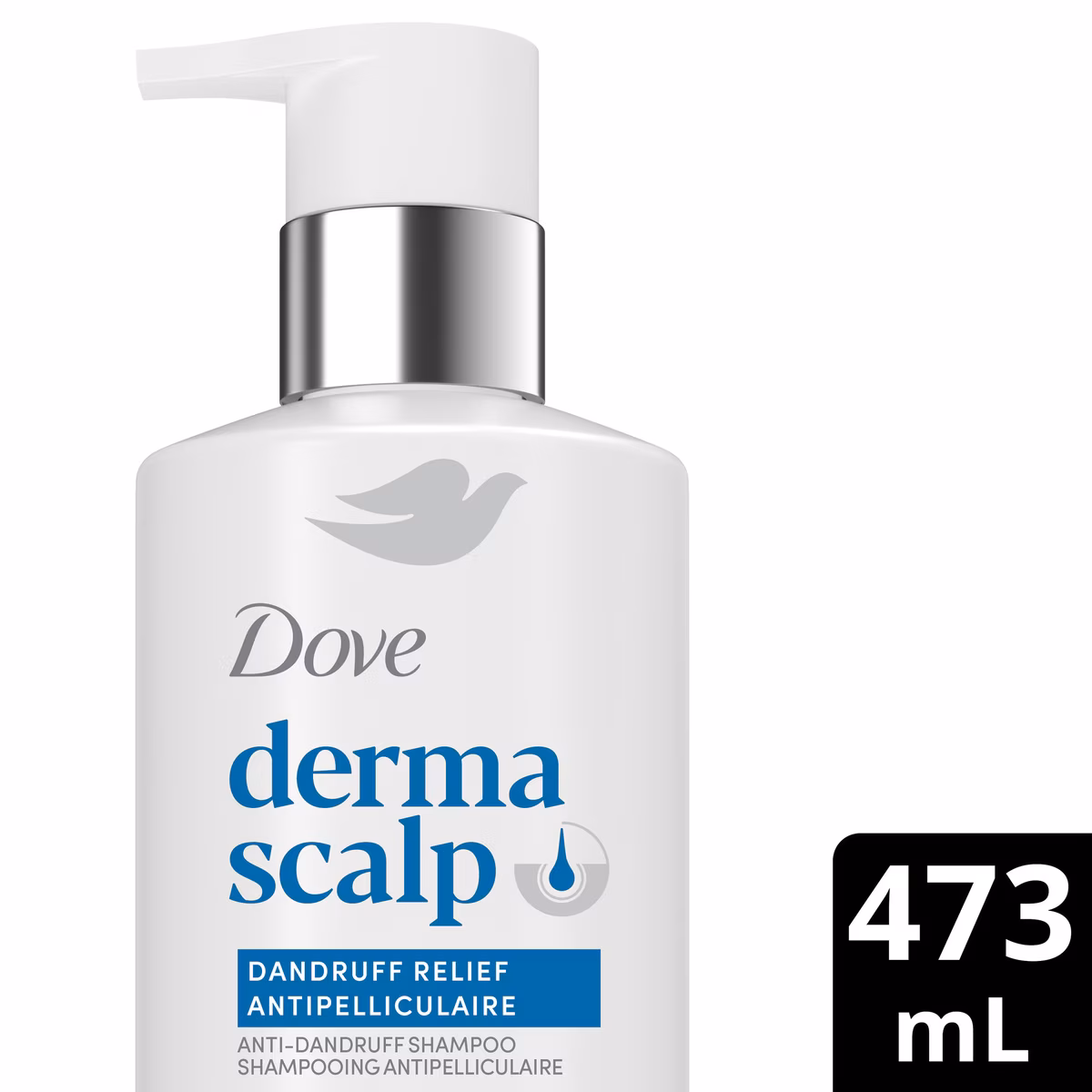 Shampooing pour renforcer la résilience et contrôler les pellicules, derma scalp soulagement des pellicules avec acide salicylique, 473 ml