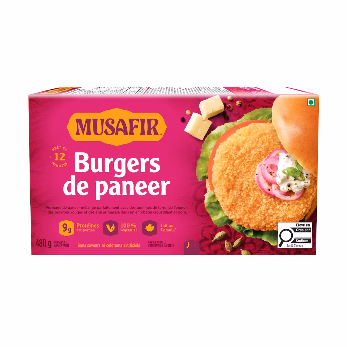 Burgers de paneer panés