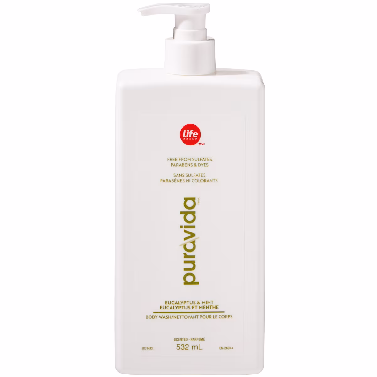 Nettoyant pour le corps parfumé, eucalyptus et menthe Puravida