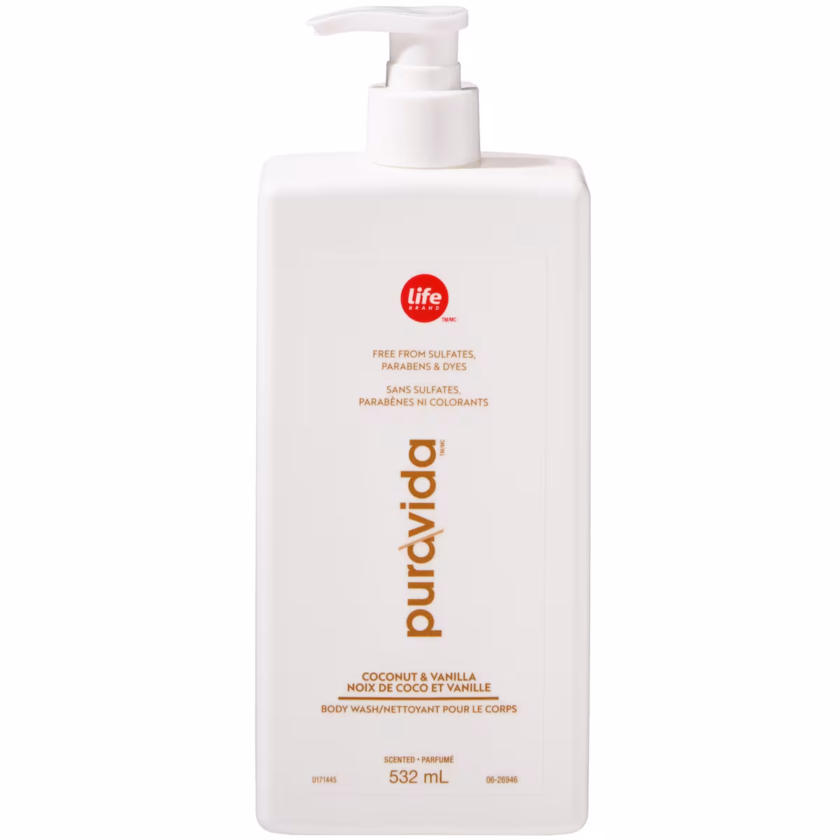 Nettoyant pour le corps parfumé, noix de coco et vanille Puravida