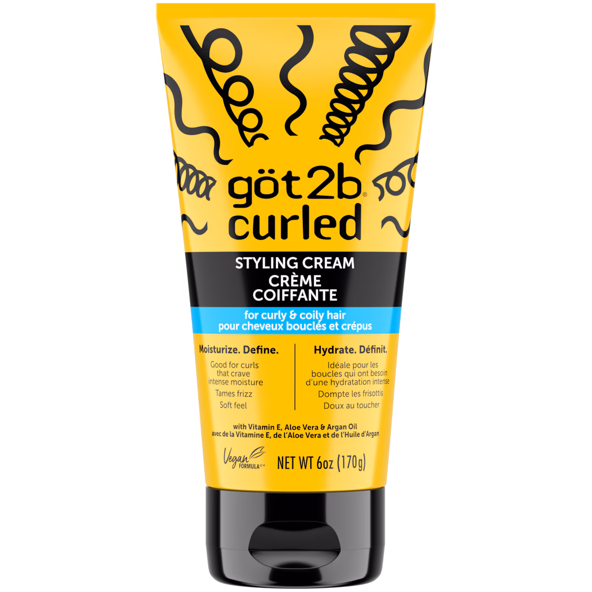 gt2b Crème coiffante curled, pour boucles de type 3 et 4