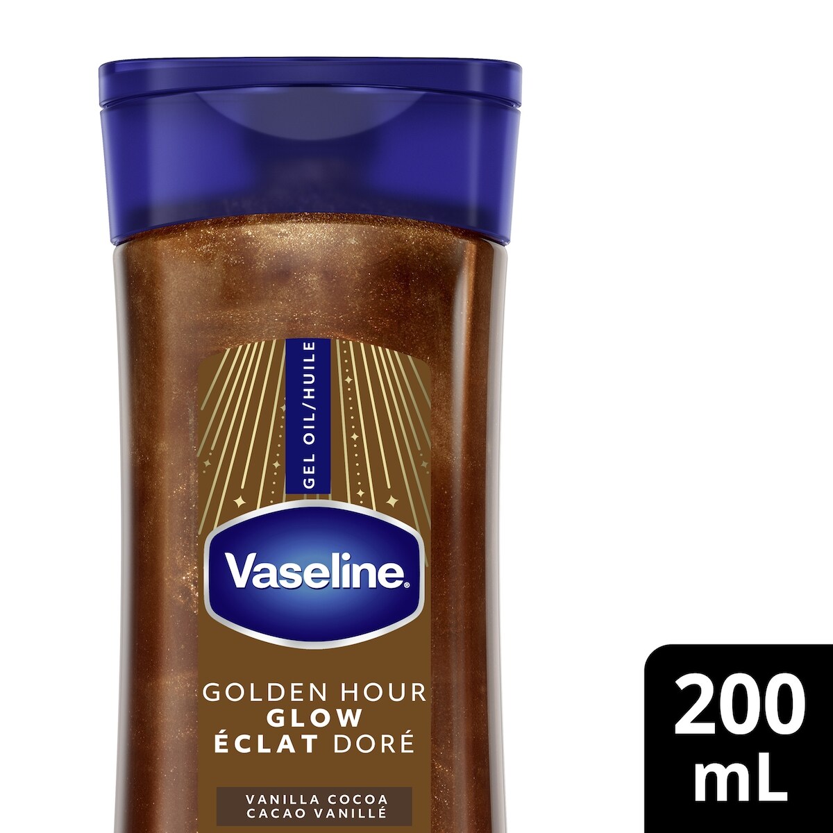 Gel huile huile chatoyante éclat doré