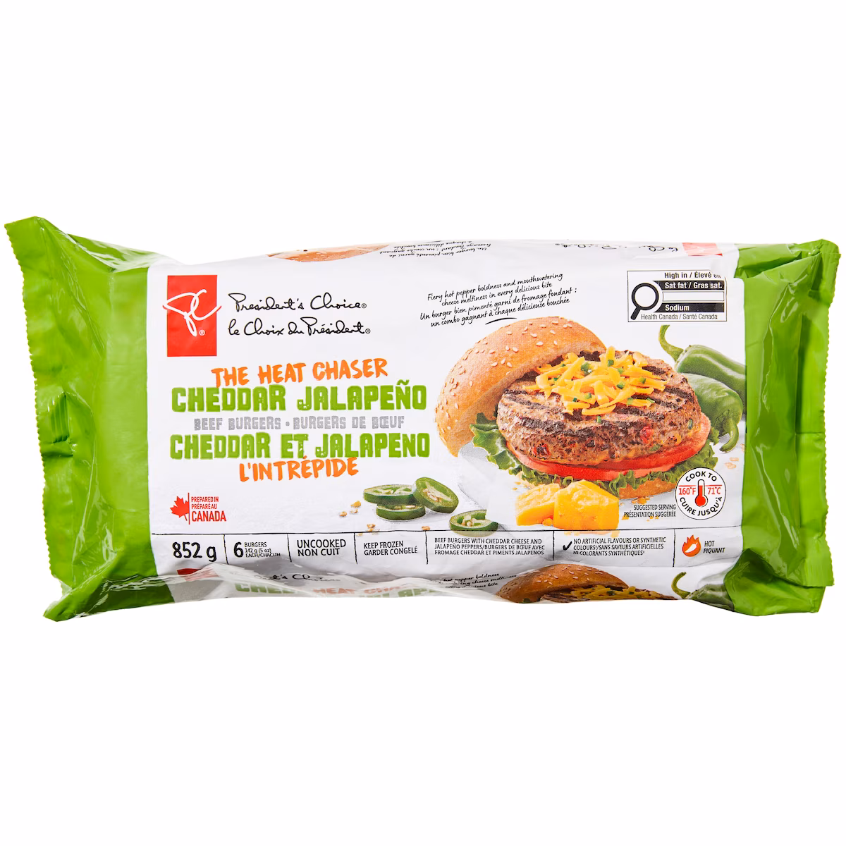 Burger de boeuf cheddar et jalapeño