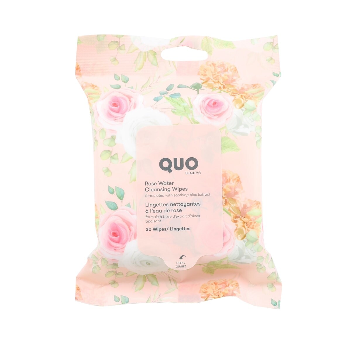 Lingettes nettoyantes à leau de rose