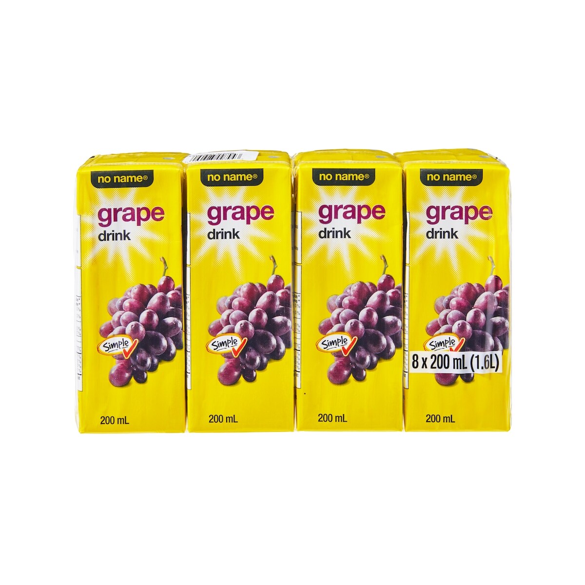Boîtes de boisson au raisin