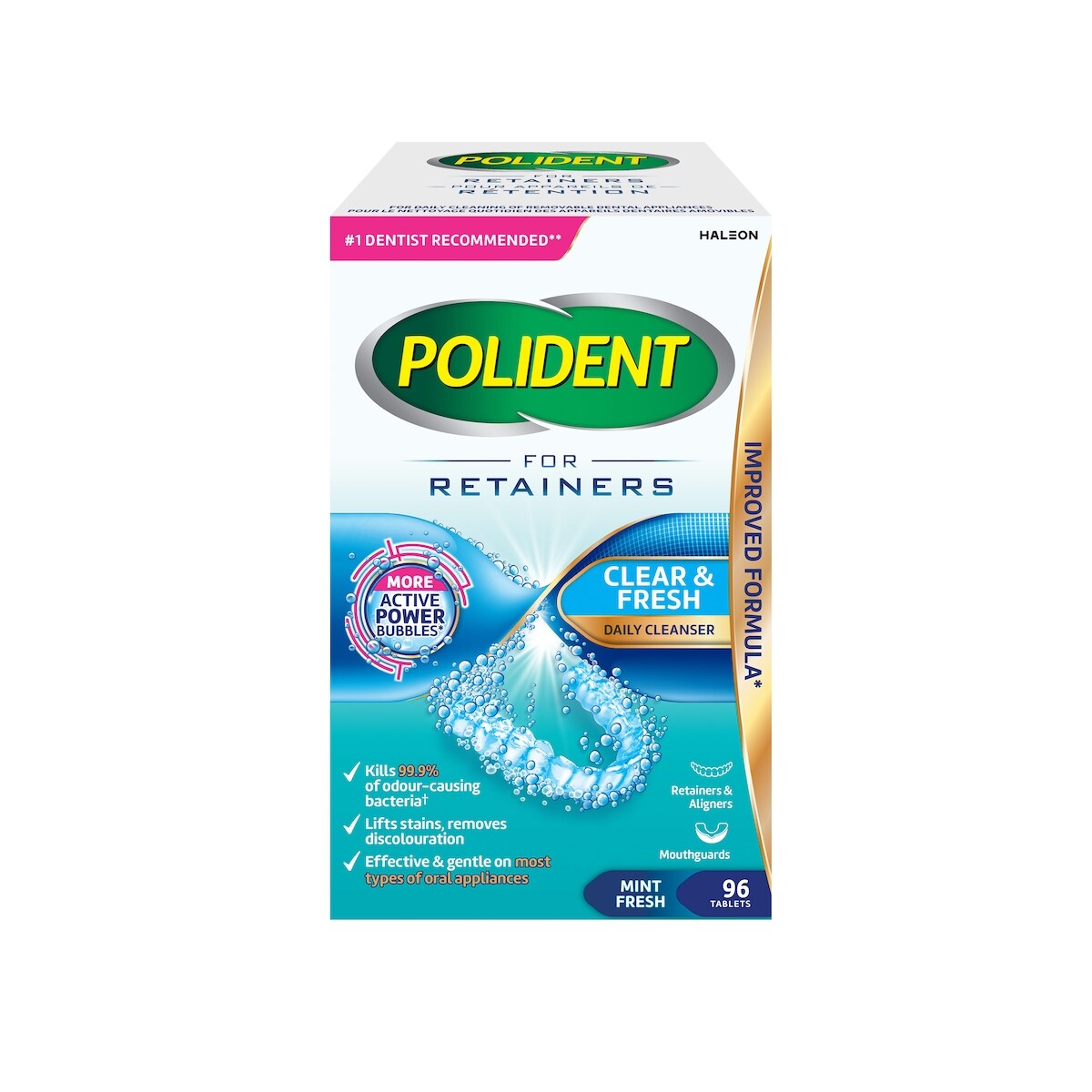 Nettoyant quotidien pour appareils de rétention fraîcheur de menthe