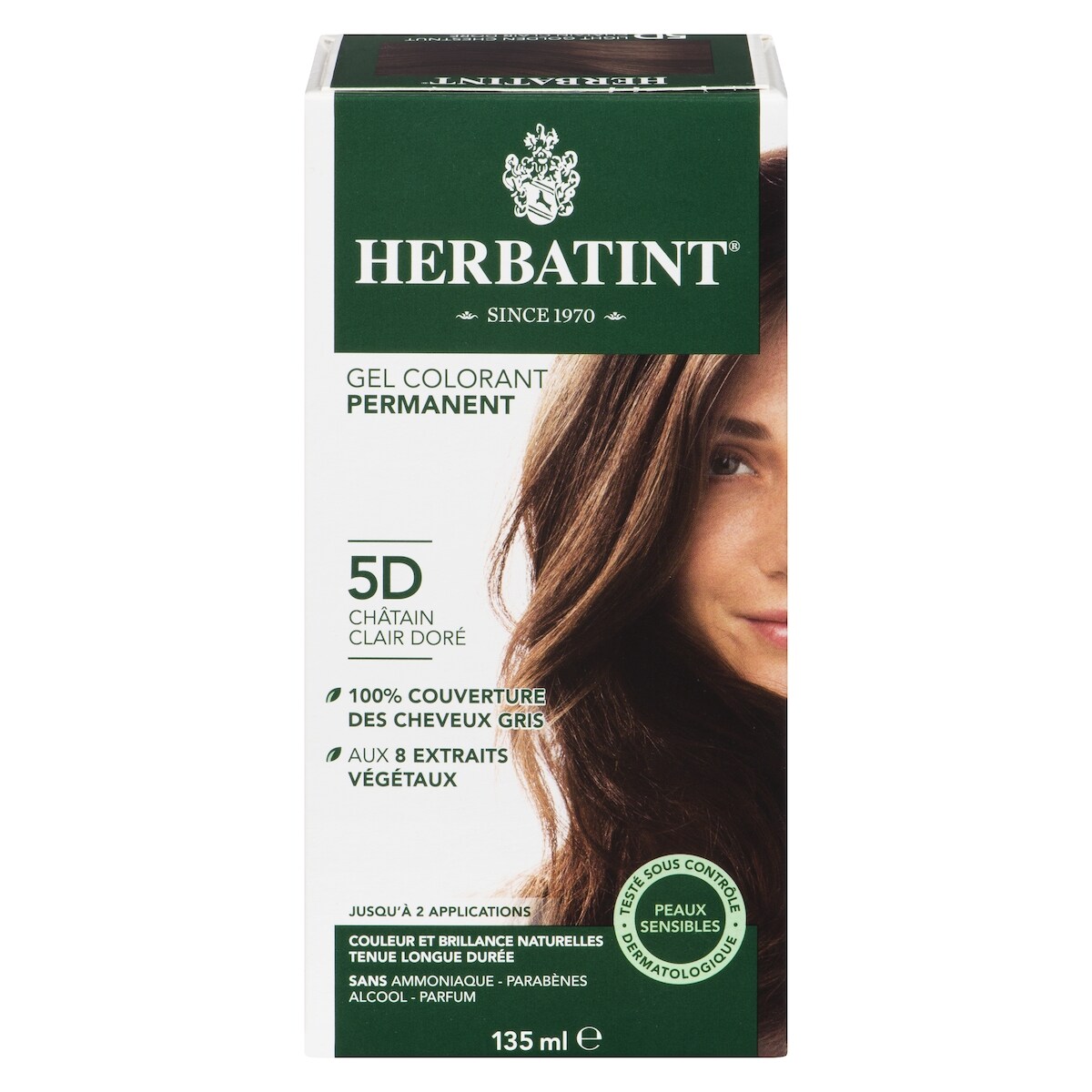 Herbatint, Colorant capillaire, 5D Châtain clair doré