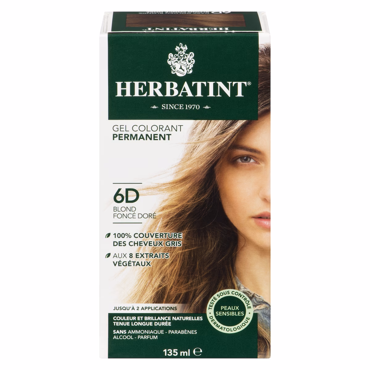 Herbatint, Colorant capillaire, 6D Blond foncé doré