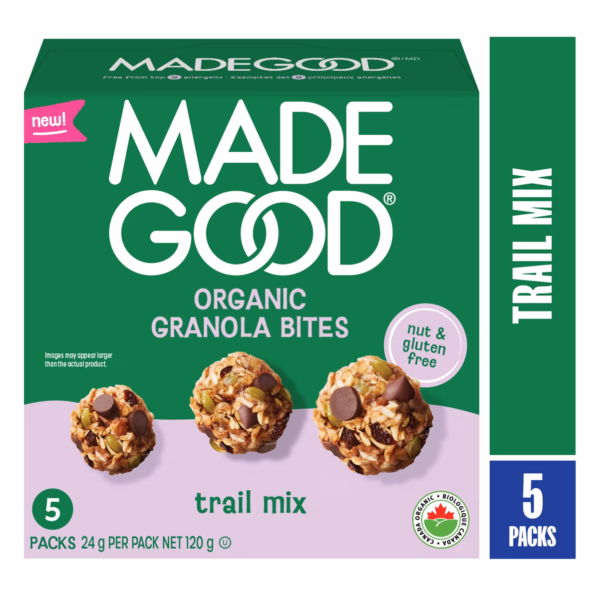 Bouchées granola biologiques mélange du randonneur