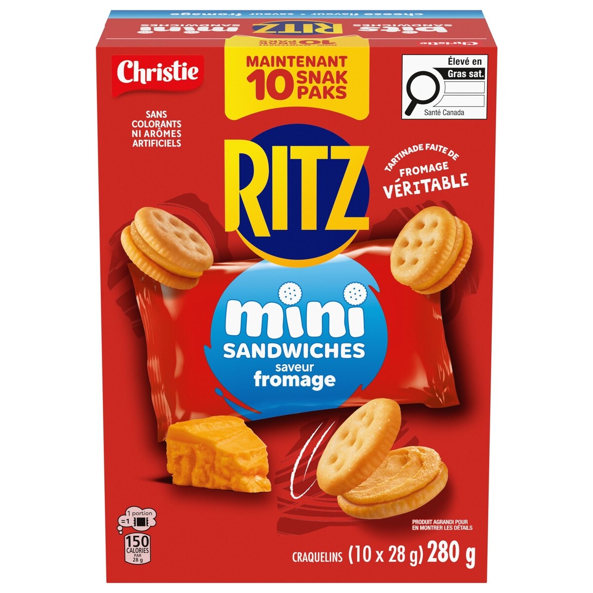 MINI RITZ Sandwiches à saveur de fromage en format Snak Pak