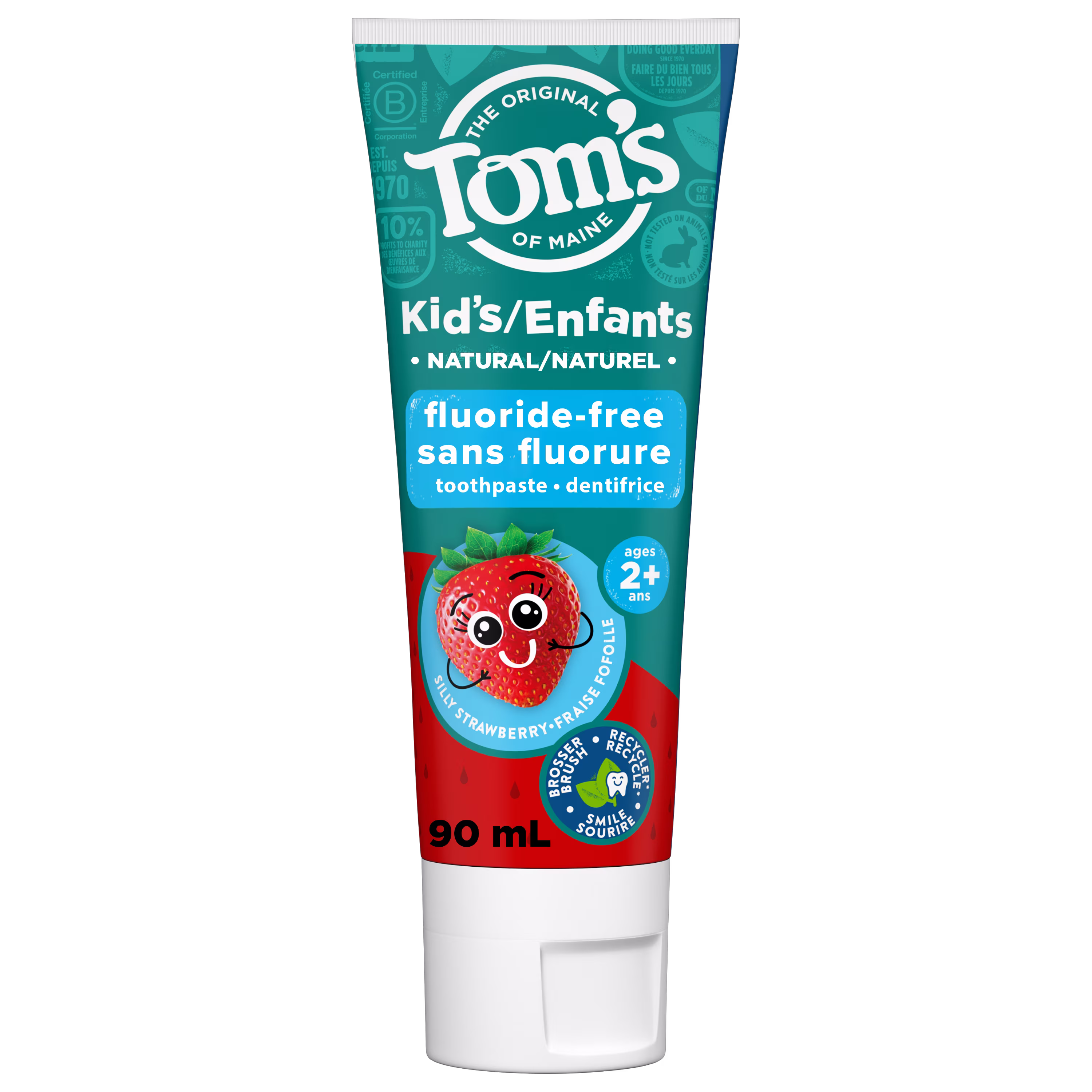 Dentifrice naturel sans fluorure Fraise fofolle™ pour enfants