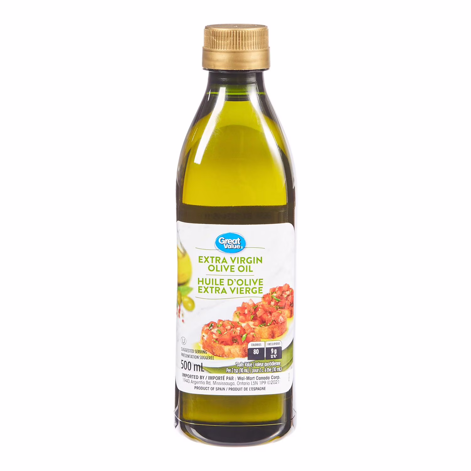 Great value huile d'olive extra vierge