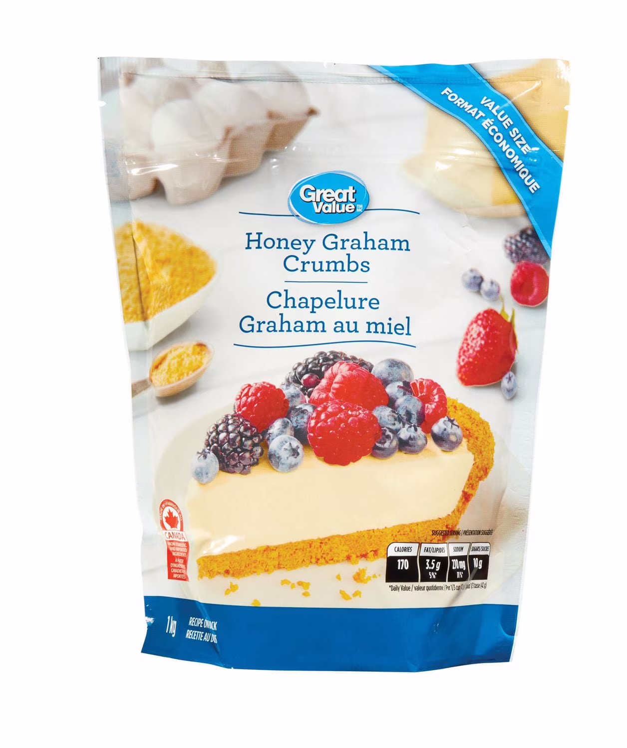 Chapelure graham au miel great value
