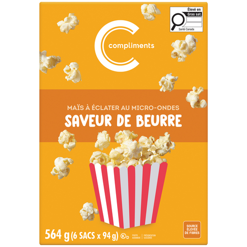Compliments Maïs à éclater au goût de beurre 564 g