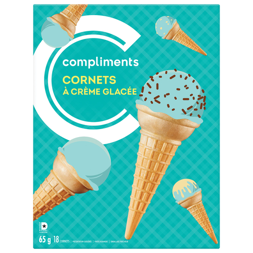 Compliments Cornets à crème glacée 18 un 65 g