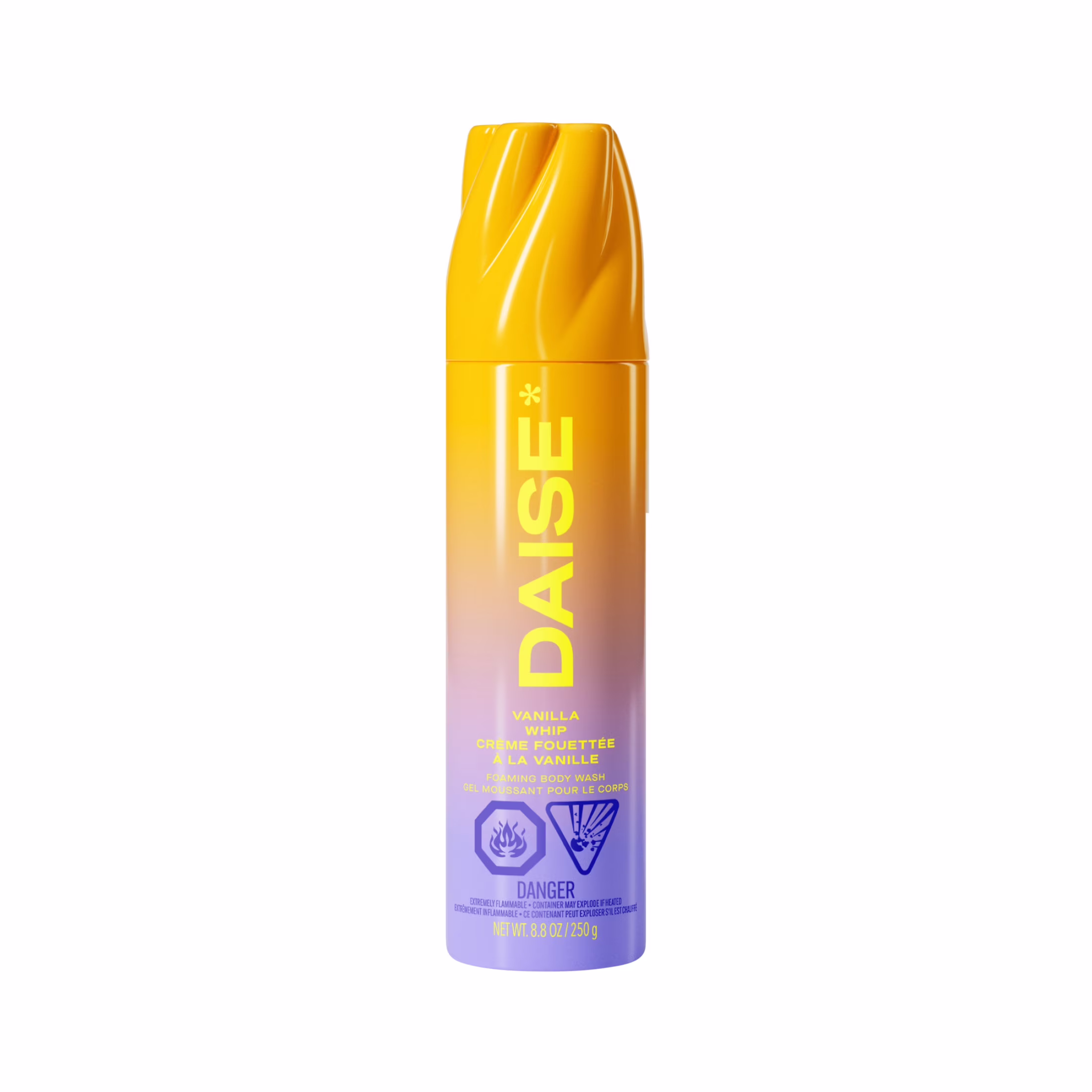 Daise gel douche moussant à la vanille. ultra hydratant pour la peau. 8.8 oz