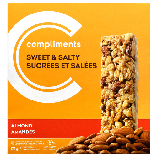Compliments Barres tendres aux amandes sucrées et salées 175 g