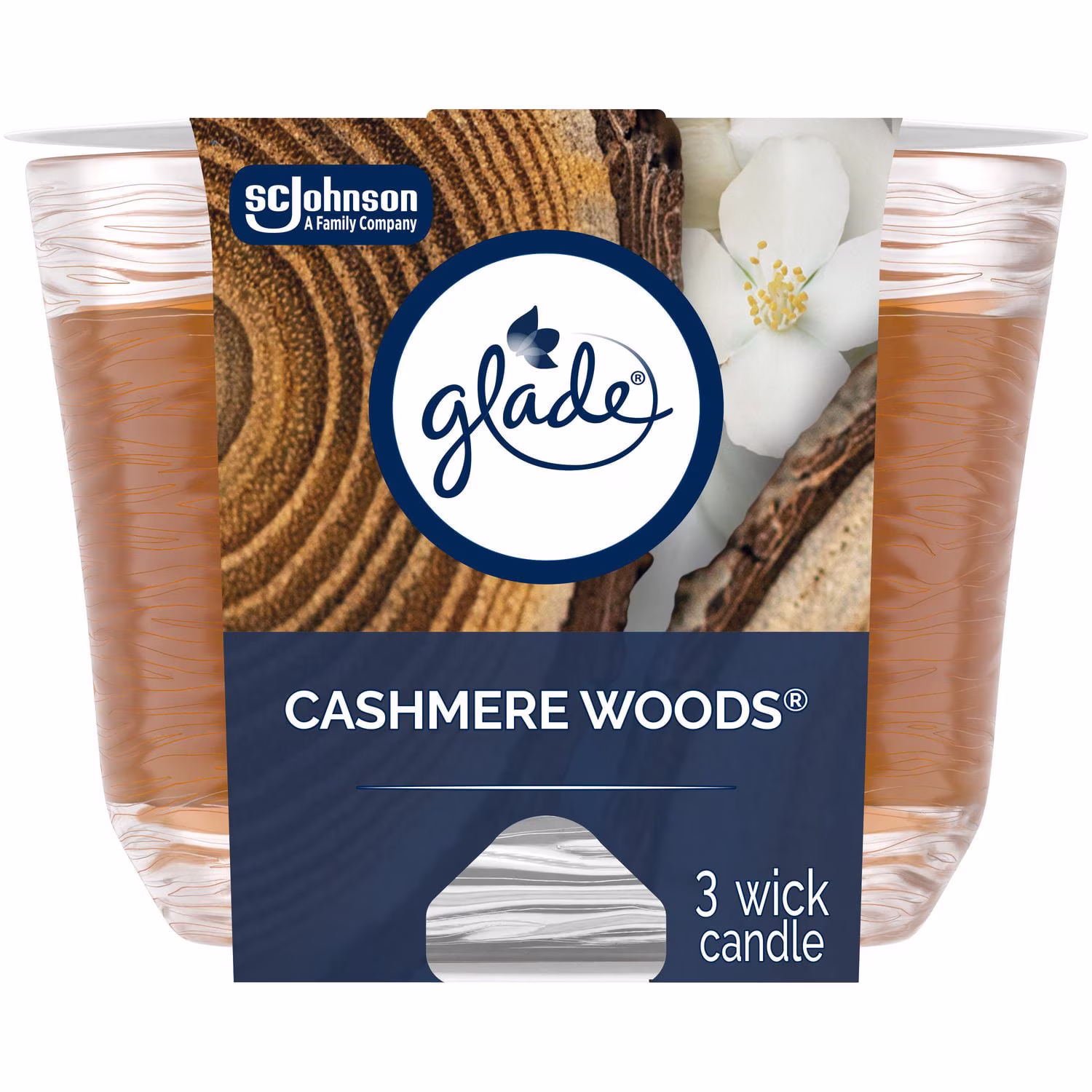 Chandelle à 3 mèches au parfum de bois de cachemire réconfortant