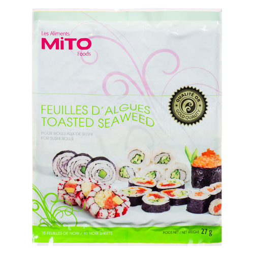 Mito Sushi Feuilles d'algues grillées 27 g