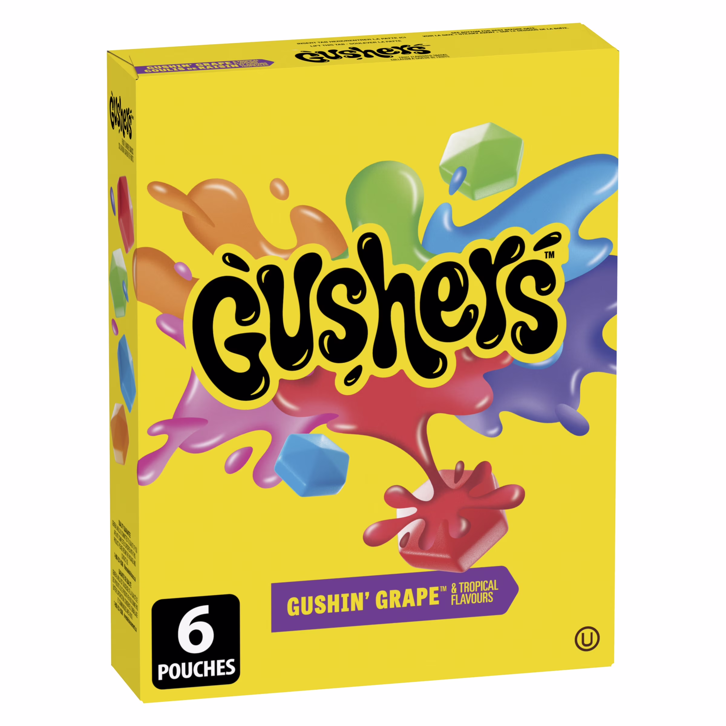 Gushers aux fruits Coulis de raisin et Saveurs tropicales