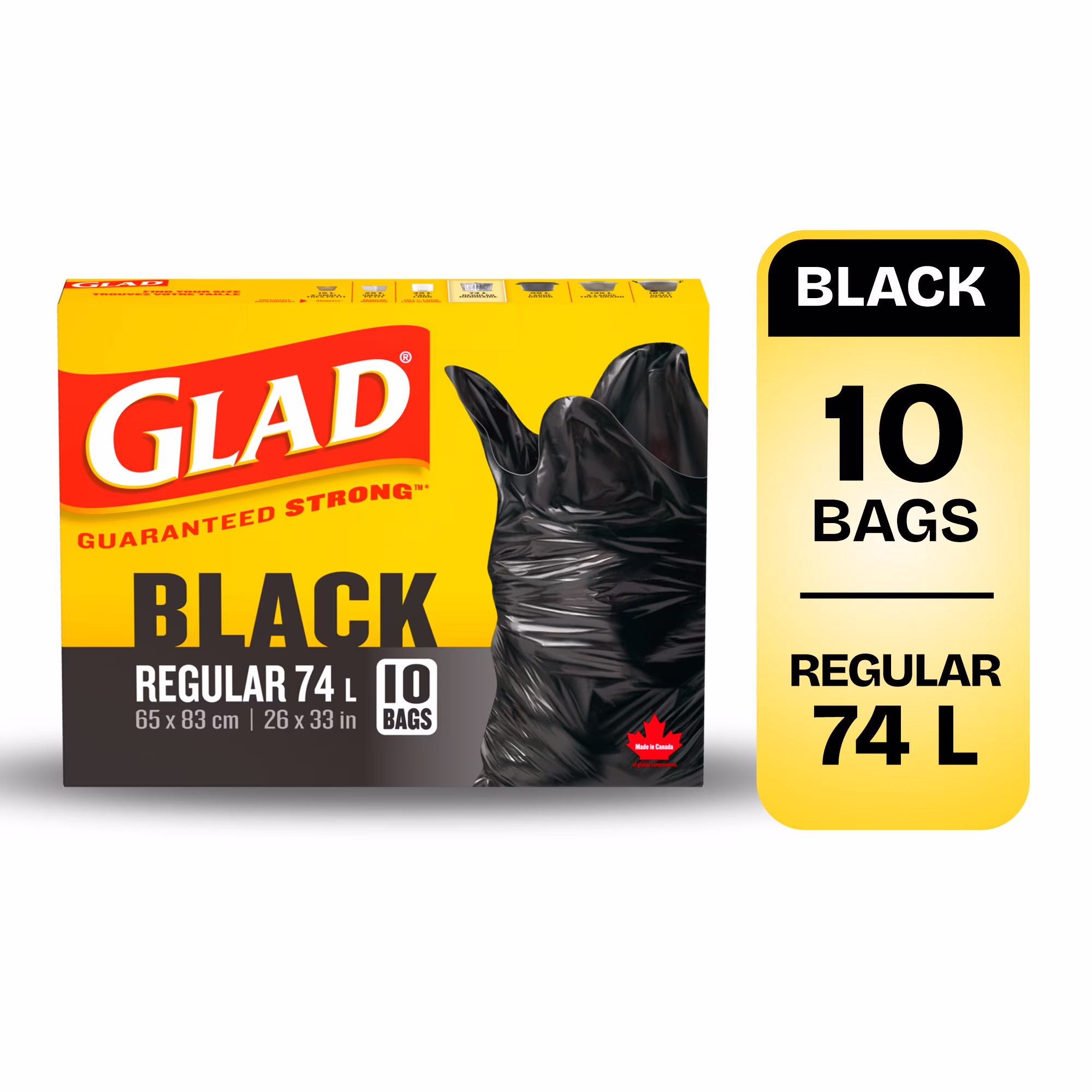 Sacs à ordures ordinaires à nœud facile de glad