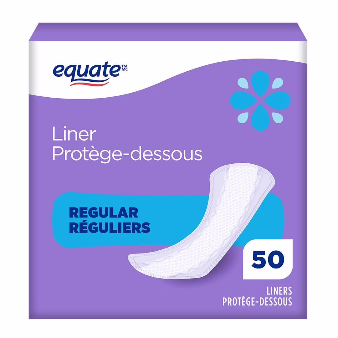 Protège-dessous réguliers equate à absorption légère. sans parfum. 50& unités 50 protège-dessous réguliers à absorption légère. sans parfum