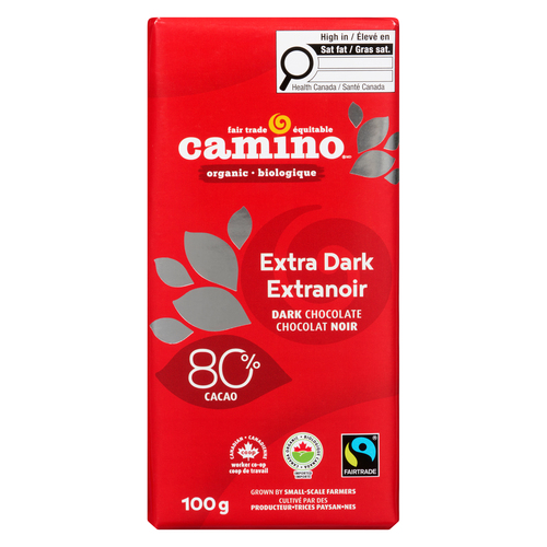 Cocoa Camino Tablette de chocolat extra noir Panama 80% biologique 100 g