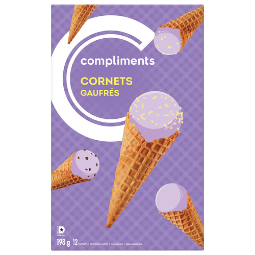Compliments Cornets à crème glacée gaufrés 12 un