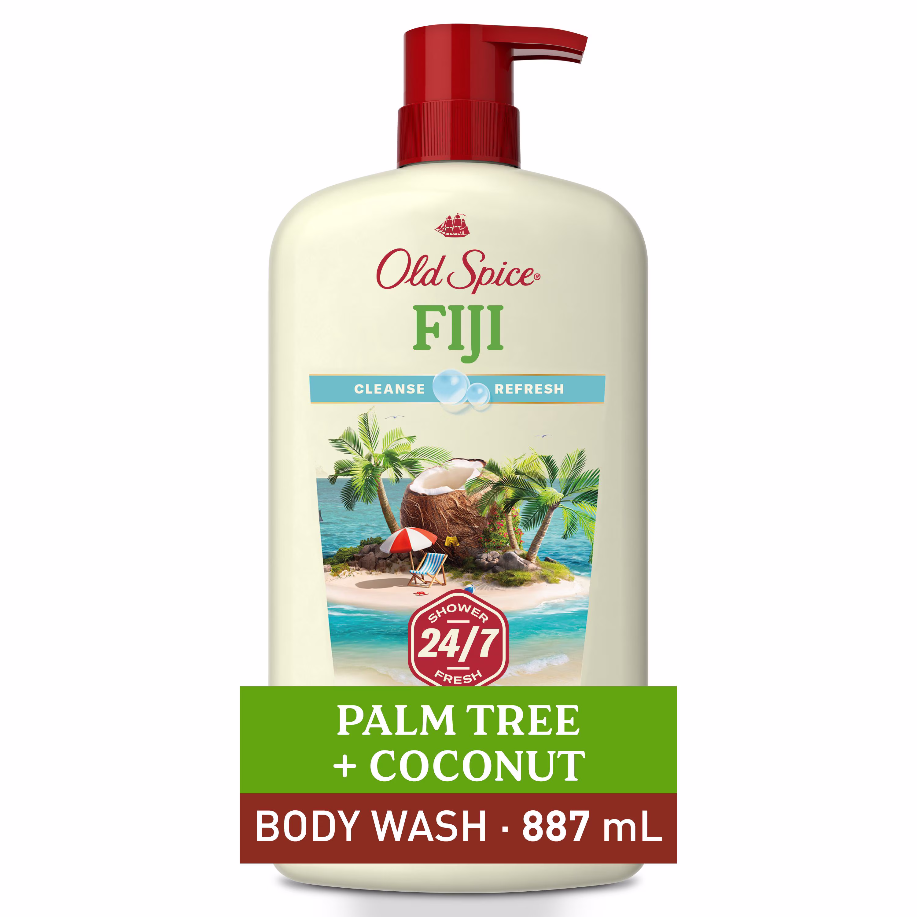 Nettoyant pour le corps avec pompe au parfum fiji