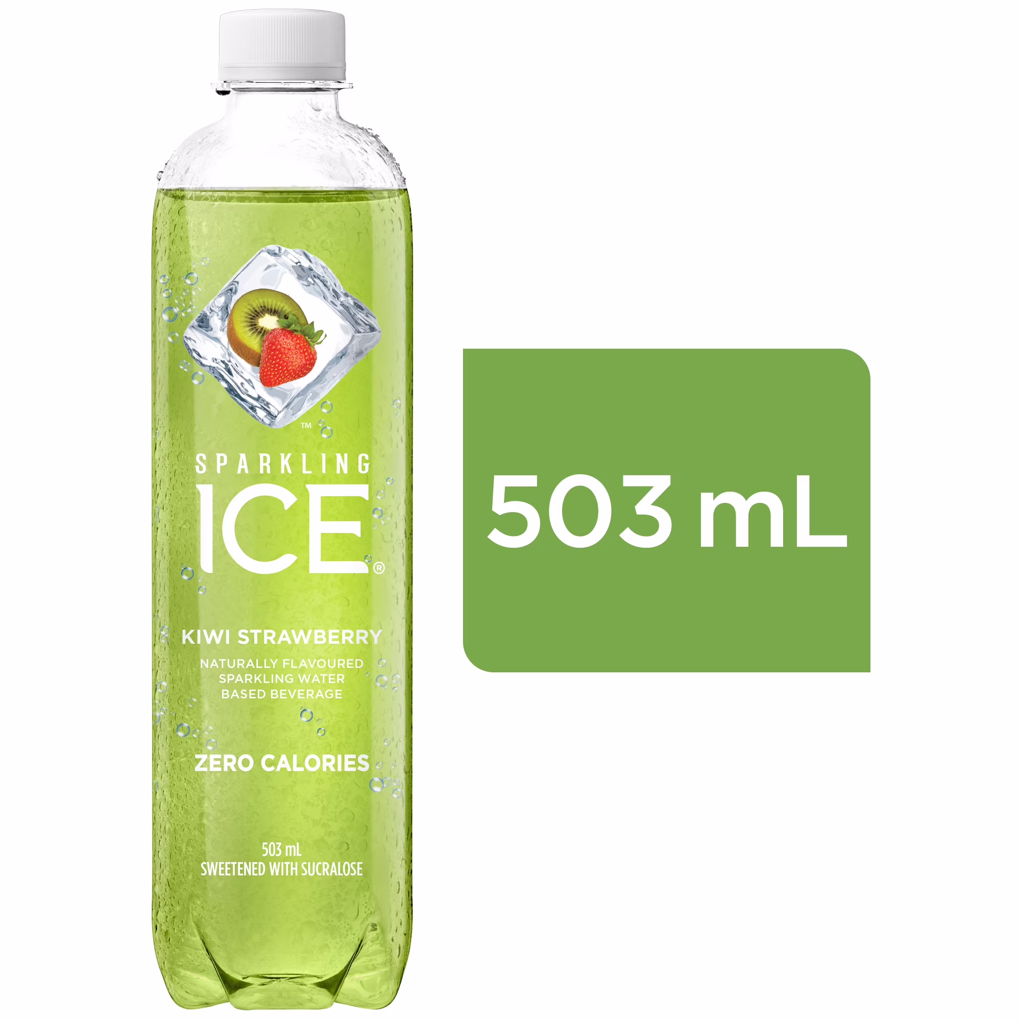 Boisson pétillante à saveur de kiwi et de fraise