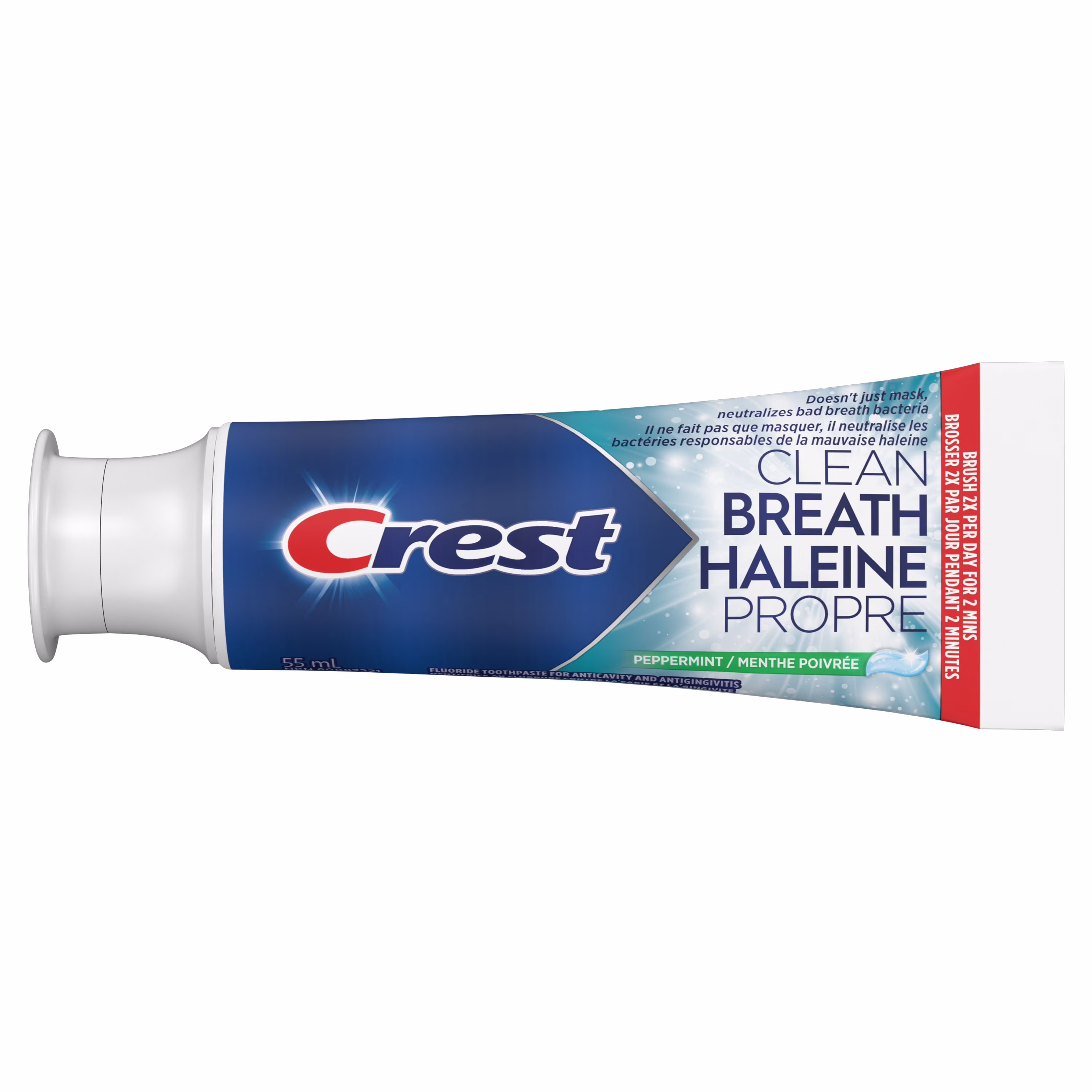 Crest  dentifrice haleine propre menthe poivrée