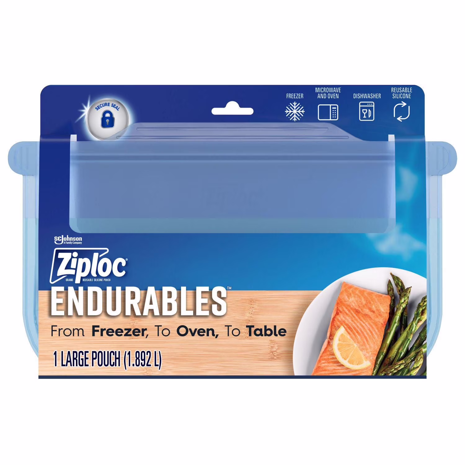 Ziploc endurables grande pochette. silicone réutilisable