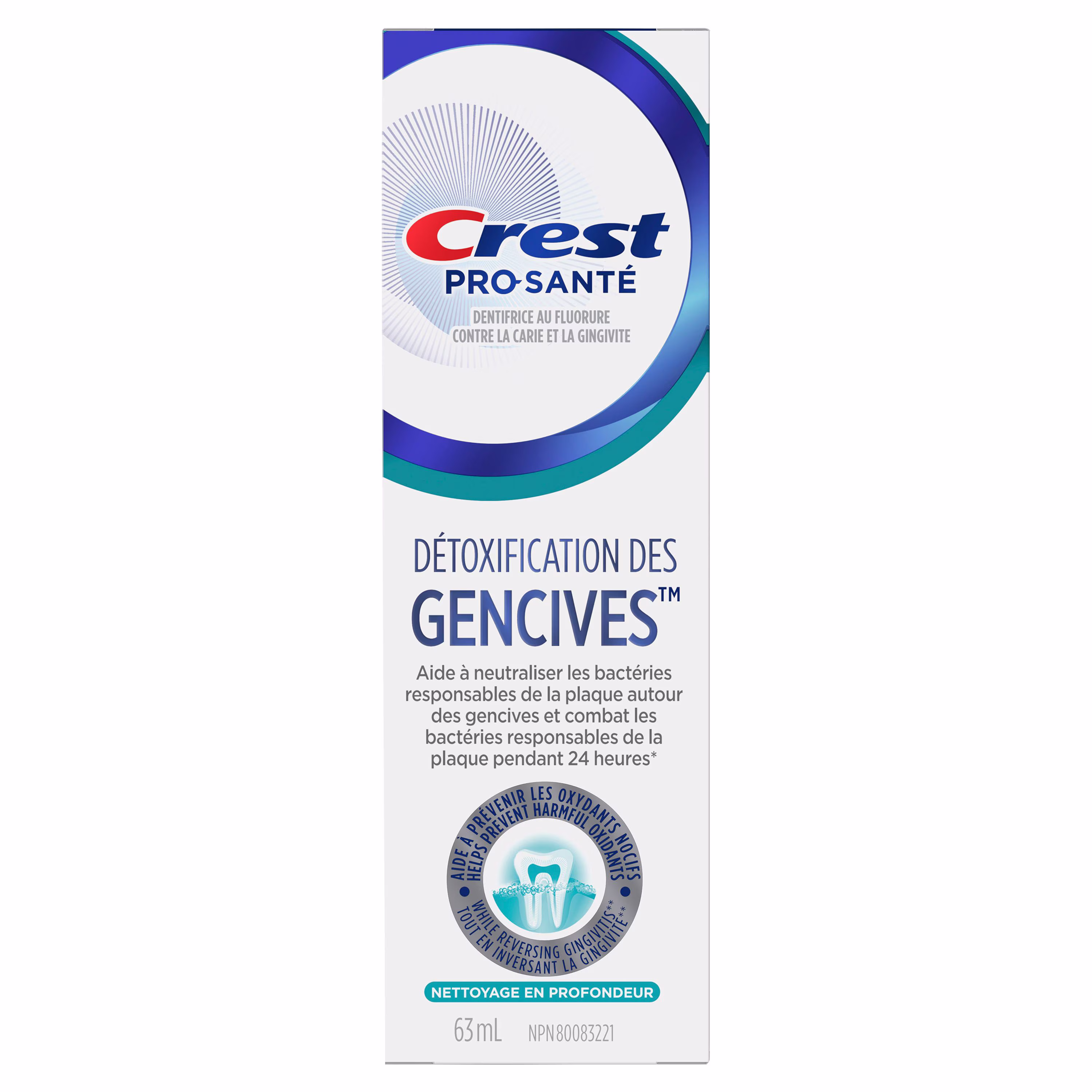 Dentifrice au fluorure contre la carie et la gingivite