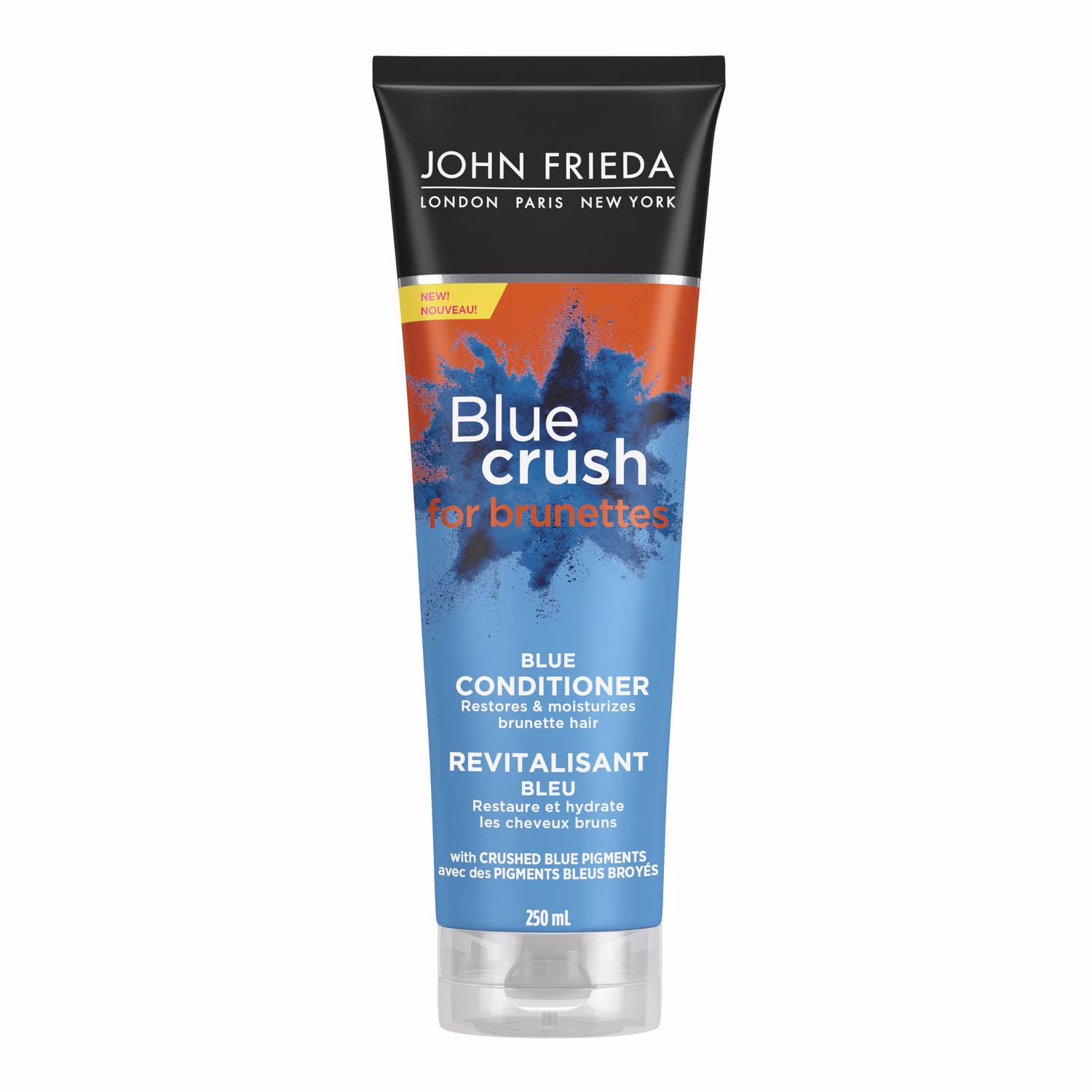 John frieda blue crush revitalisant bleu pour cheveux bruns