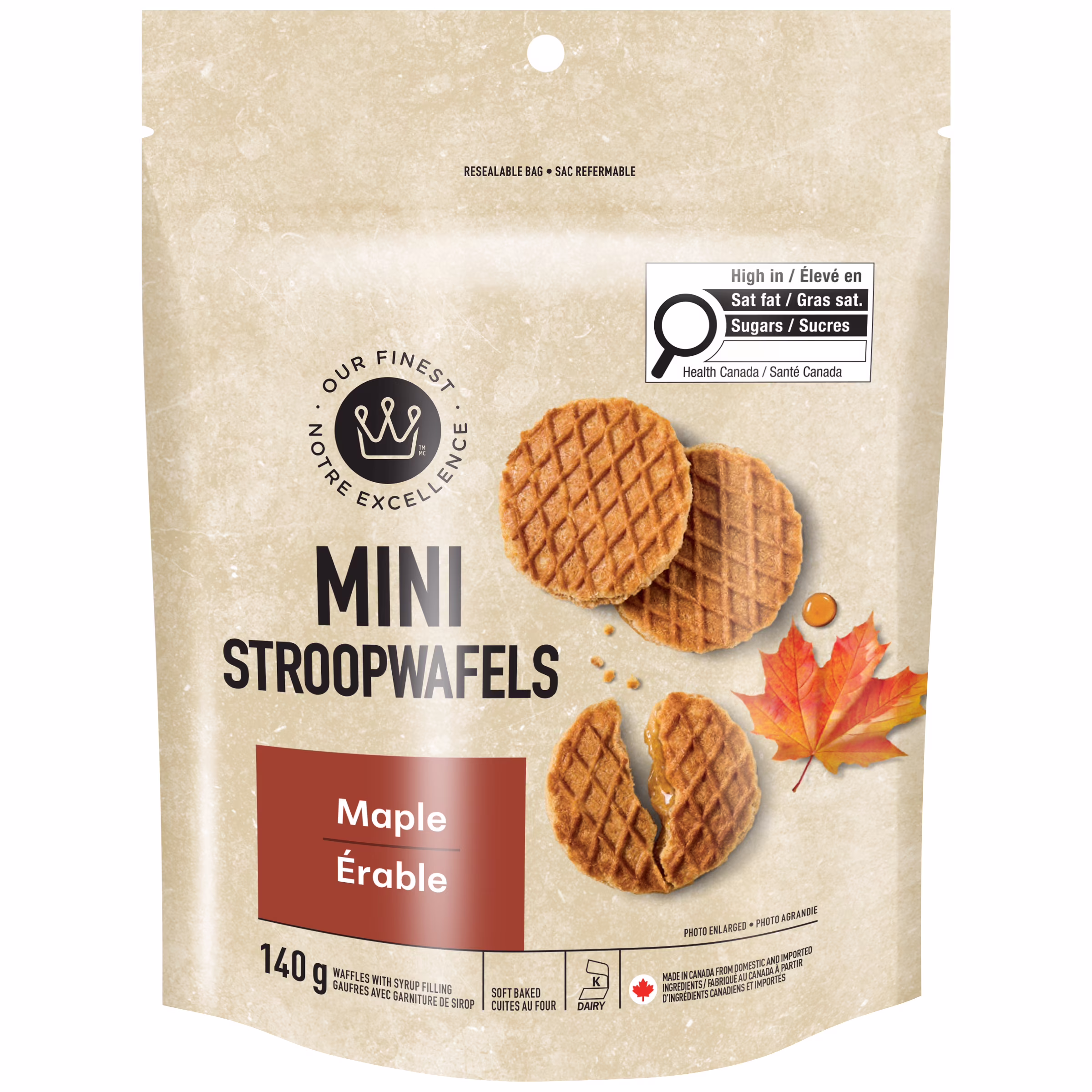 Mini stroopwafels érable notre excellence