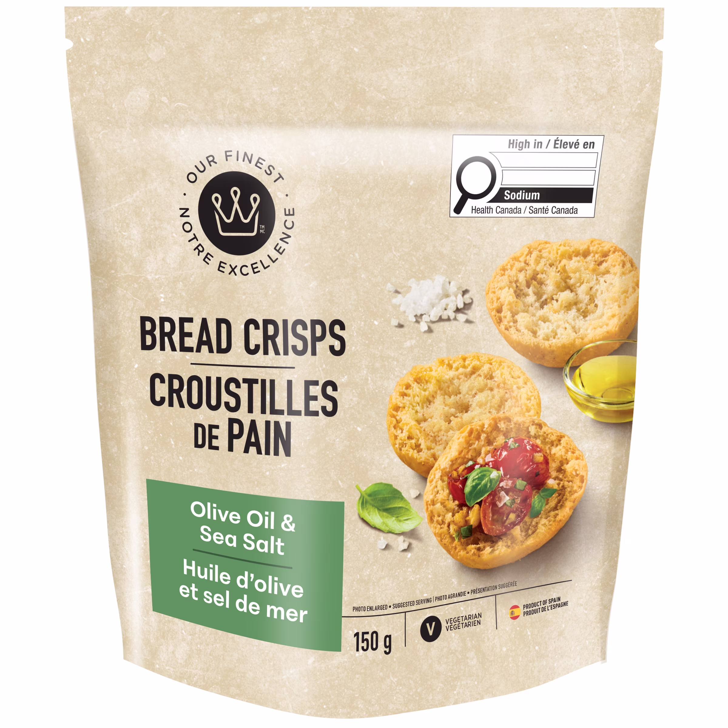 Croustilles de pain huile dolive et sel de mer notre excellence