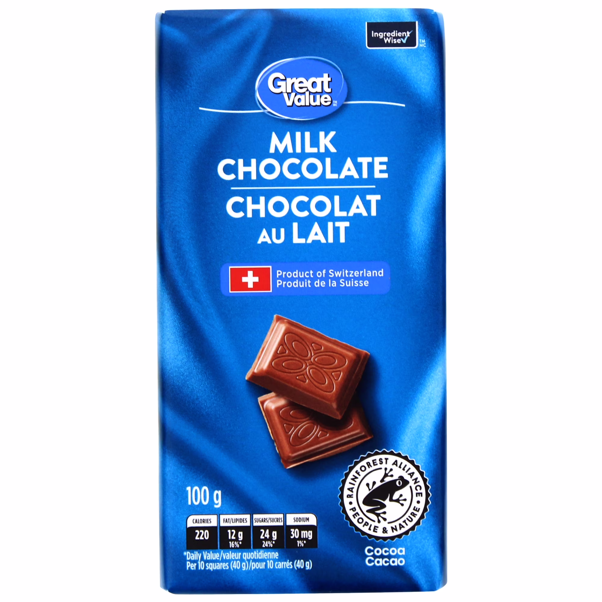 Great value chocolat au lait
